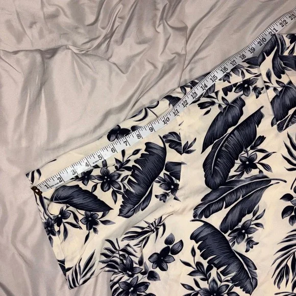 POLO RALPH LAUREN Clayton Shirt Mens XXL White Navy Tropical Leaf Viscose - Picture 8 of 8